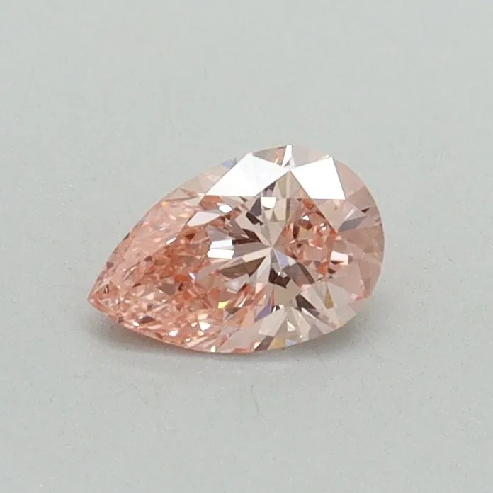 0.30ct PEAR Fancy Vivid Pink VVS2 Coloured Lab diamond