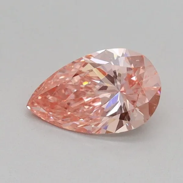 0.54ct PEAR Fancy Intense Pink VS2 Coloured Lab diamond