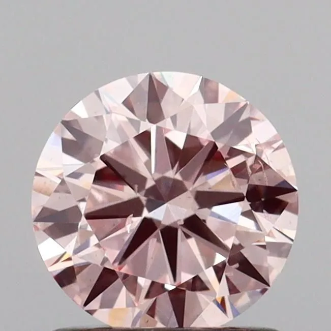 1.00ct ROUND Fancy Pink SI1 Coloured Lab diamond