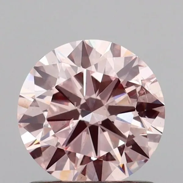 1ct ROUND Fancy Pink SI1 Coloured Lab diamond