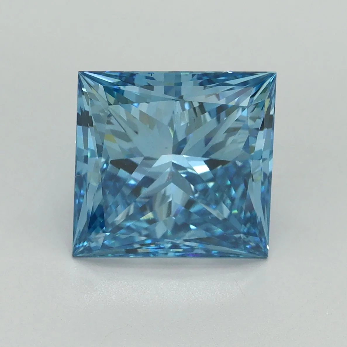 4.01ct PRINCESS Fancy Vivid Blue VS1 Coloured Lab diamond