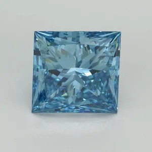 4.01ct PRINCESS Fancy Vivid Blue VS1 Coloured Lab diamond