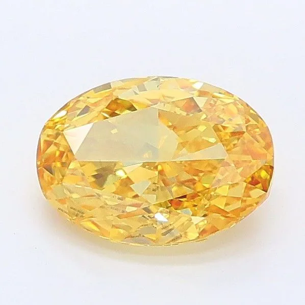 1.14ct OVAL Fancy Vivid Yellow VS1 Coloured Lab diamond