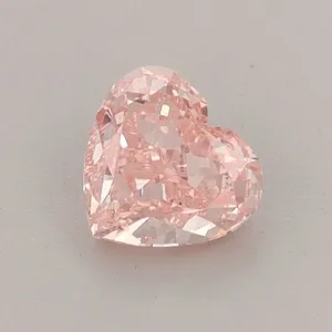 0.67ct HEART Fancy Vivid Pink VVS2 Coloured Lab diamond