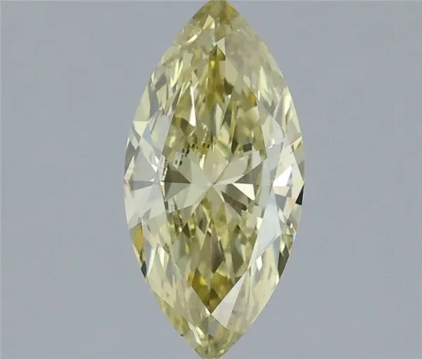 1.12ct MARQUISE Fancy Yellow VVS2 Coloured Lab diamond