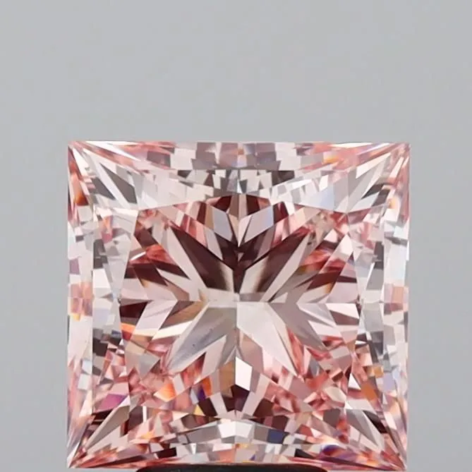 5.90ct PRINCESS Fancy Intense Pink VS1 Coloured Lab diamond