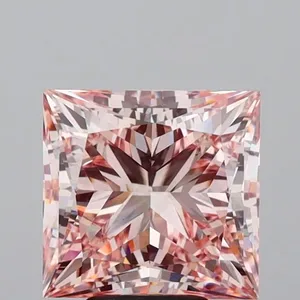 5.9ct PRINCESS Fancy Intense Pink VS1 Coloured Lab diamond