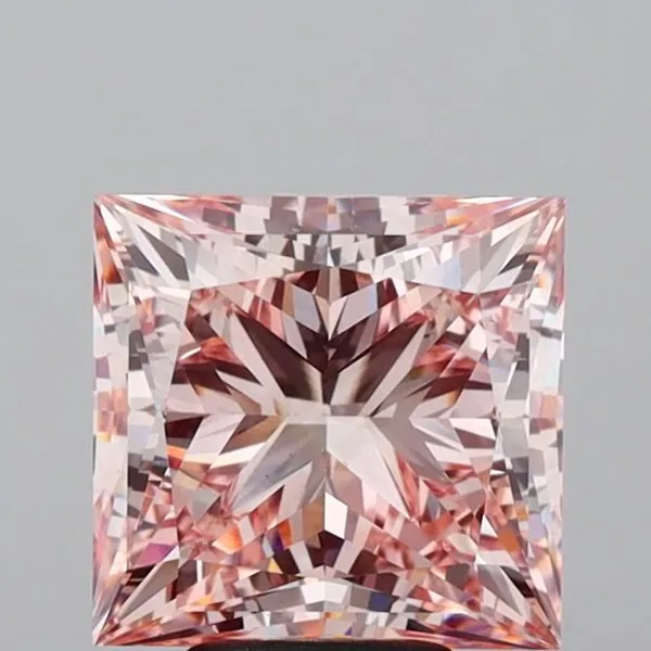 5.9ct PRINCESS Fancy Intense Pink VS1 Coloured Lab diamond