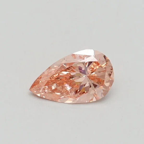 0.5ct PEAR Fancy Intense Pink SI1 Coloured Lab diamond
