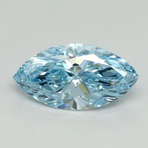 1.08ct MARQUISE Fancy Vivid Blue VS1 Coloured Lab diamond