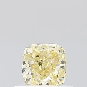 0.4ct CUSHION Fancy Light Yellow VS1 Coloured Lab diamond
