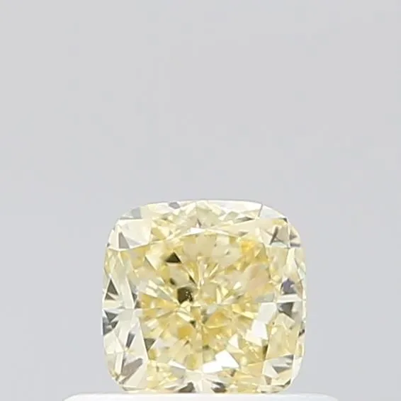 0.4ct CUSHION Fancy Light Yellow VS1 Coloured Lab diamond