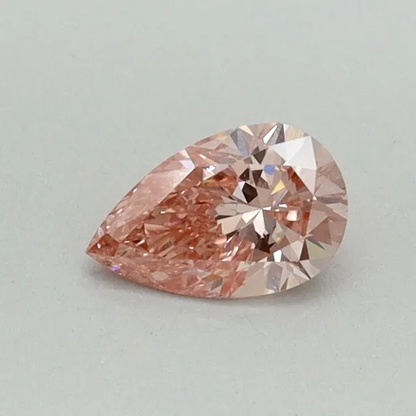 0.32ct PEAR Fancy Vivid Pink SI1 Coloured Lab diamond