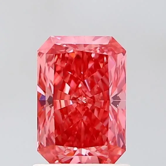 1.34ct RADIANT Fancy Vivid Pink VVS2 Coloured Lab diamond