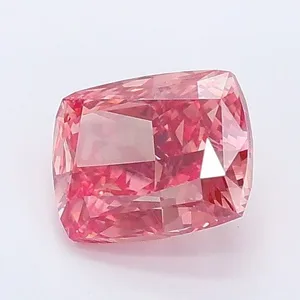 1.01ct CUSHION Fancy Vivid Pink VVS1 Coloured Lab diamond