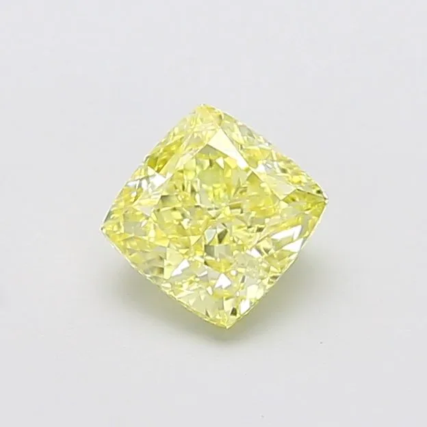 1.10ct CUSHION Fancy Yellow VVS2 Coloured Lab diamond