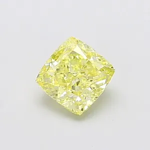 1.1ct CUSHION Fancy Yellow VVS2 Coloured Lab diamond