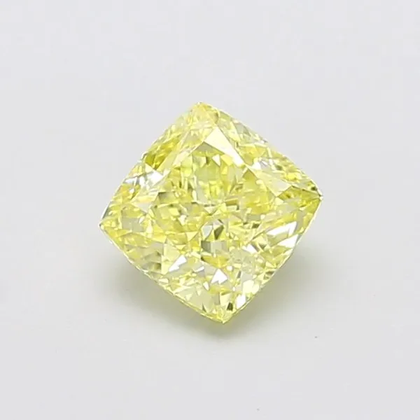1.1ct CUSHION Fancy Yellow VVS2 Coloured Lab diamond