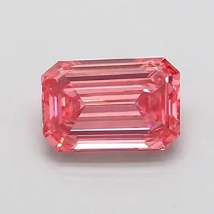 0.89ct EMERALD Fancy Vivid Pink VS1 Coloured Lab diamond