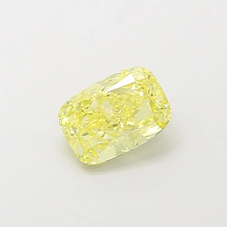 1.06ct CUSHION Fancy Intense Yellow VS1 Coloured Lab diamond