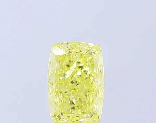 1.04ct CUSHION Fancy Intense Yellow VVS2 Coloured Lab diamond