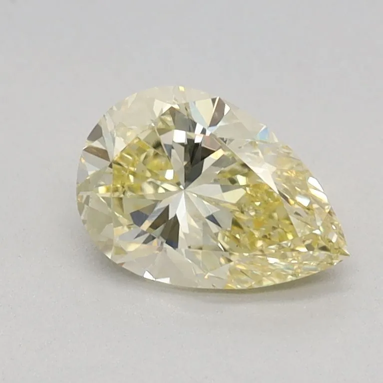 0.59ct PEAR Fancy Light Yellow VS1 Coloured Lab diamond