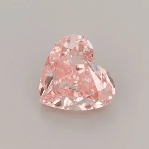 0.64ct HEART Fancy Vivid Pink VS1 Coloured Lab diamond