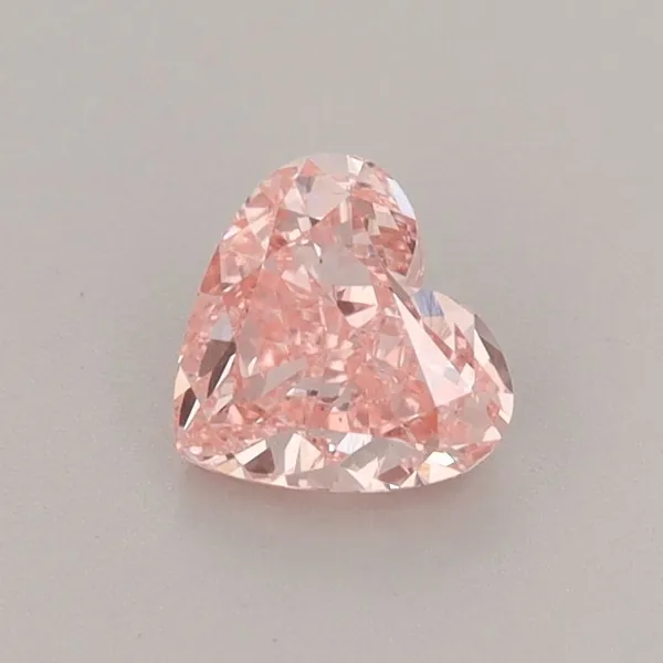 0.64ct HEART Fancy Vivid Pink VS1 Coloured Lab diamond