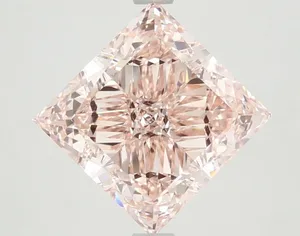 3.91ct PRINCESS Fancy Intense Pink VVS2 Coloured Lab diamond