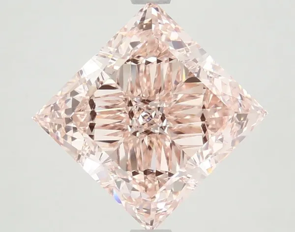 3.91ct PRINCESS Fancy Intense Pink VVS2 Coloured Lab diamond