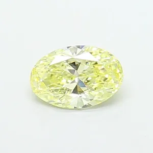 0.61ct OVAL Fancy Yellow VS2 Coloured Lab diamond