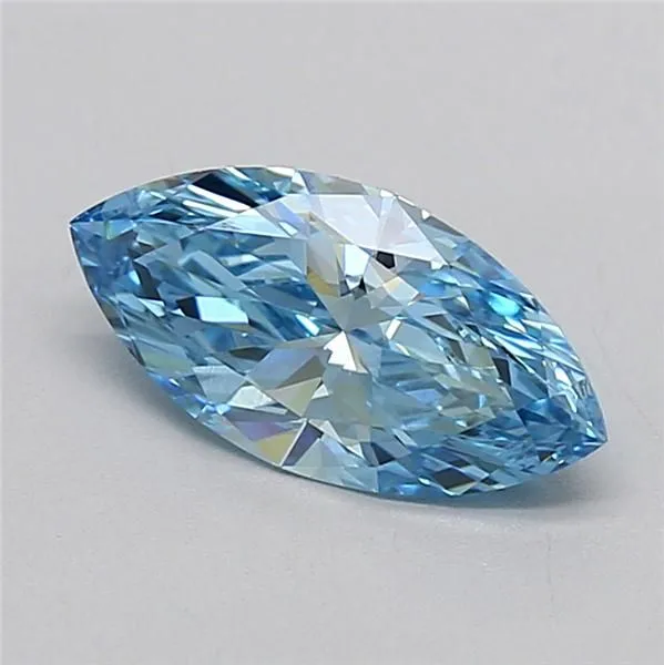 1.49ct MARQUISE Fancy Vivid Blue VVS2 Coloured Lab diamond