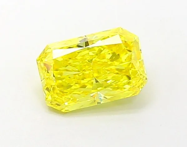 1.01ct RADIANT Fancy Vivid Yellow VS1 Coloured Lab diamond
