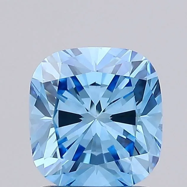 1.36ct CUSHION Fancy Vivid Blue VS1 Coloured Lab diamond