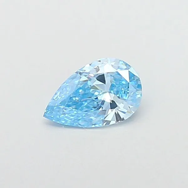 0.46ct PEAR Fancy Vivid Blue VS1 Coloured Lab diamond