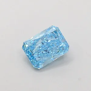 0.93ct RADIANT Fancy Vivid Blue VS1 Coloured Lab diamond