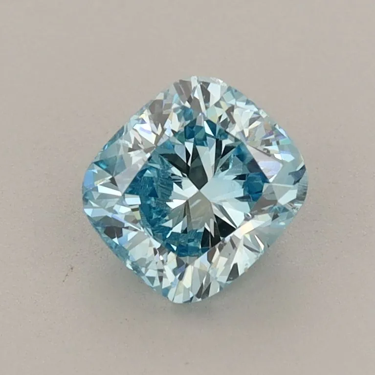 1.02ct CUSHION Fancy Vivid Blue VS2 Coloured Lab diamond