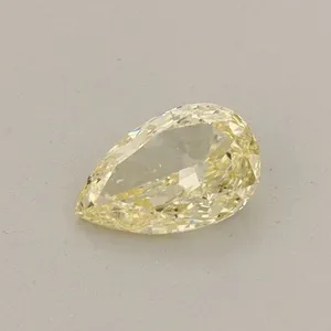 0.3ct PEAR Fancy Light Yellow VS2 Coloured Lab diamond