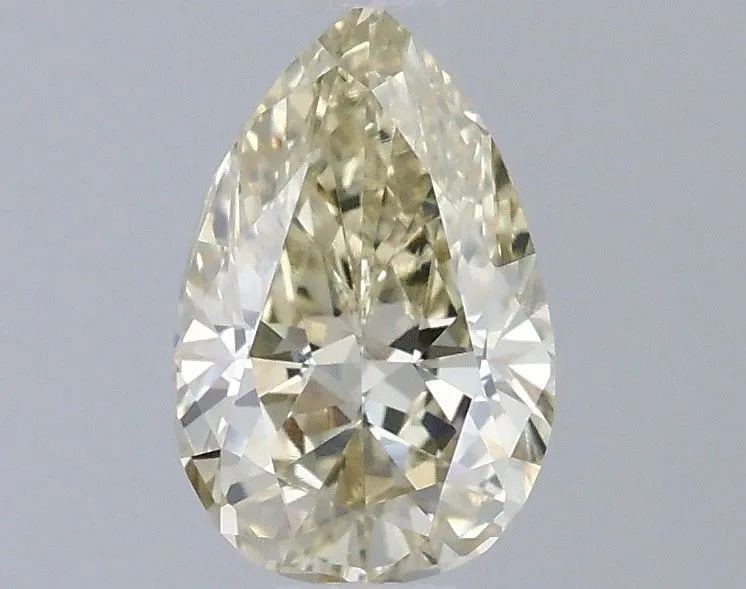 0.73ct PEAR Fancy Light Yellow VVS1 Coloured Lab diamond