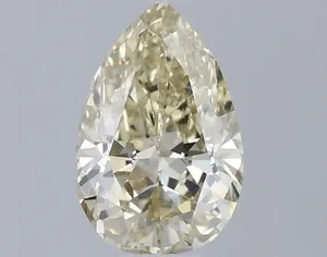 0.73ct PEAR Fancy Light Yellow VVS1 Coloured Lab diamond