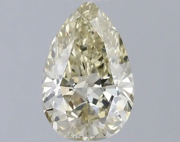 0.73ct PEAR Fancy Light Yellow VVS1 Coloured Lab diamond