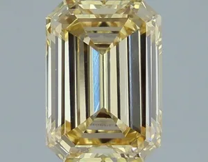 1.26ct EMERALD Fancy Intense Yellow VS1 Coloured Lab diamond
