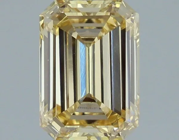 1.26ct EMERALD Fancy Intense Yellow VS1 Coloured Lab diamond