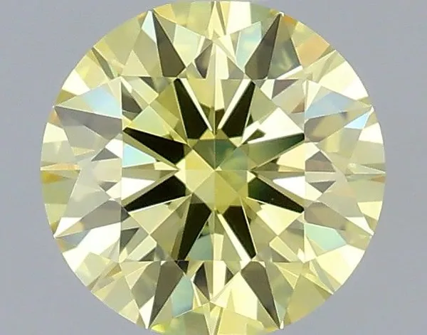 0.92ct ROUND Fancy Intense Yellow VS1 Coloured Lab diamond