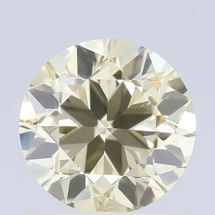1.02ct ROUND Fancy Yellow SI1 Coloured Lab diamond
