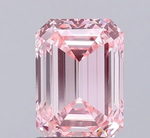1.78ct EMERALD Fancy Intense Pink VVS2 Coloured Lab diamond