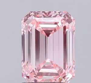 1.78ct EMERALD Fancy Intense Pink VVS2 Coloured Lab diamond