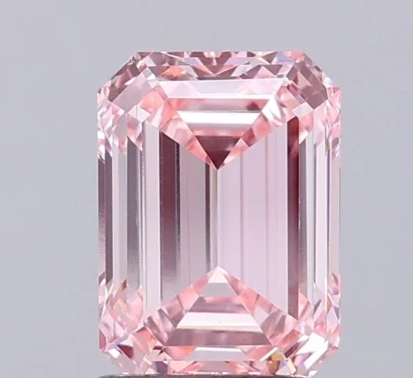 1.78ct EMERALD Fancy Intense Pink VVS2 Coloured Lab diamond