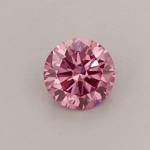 0.37ct ROUND Fancy Vivid Pink VS2 Coloured Lab diamond