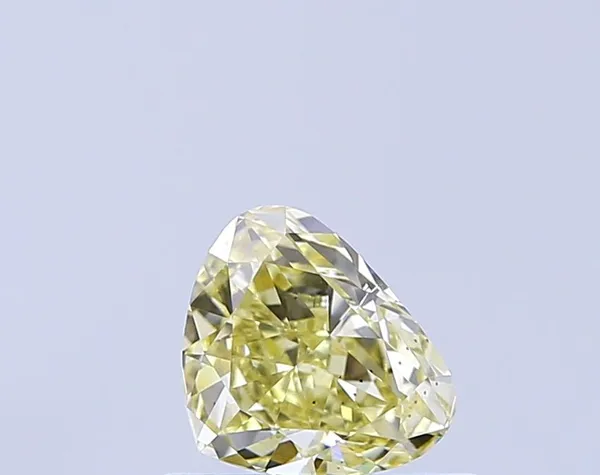 0.6ct HEART Fancy Yellow VS2 Coloured Lab diamond